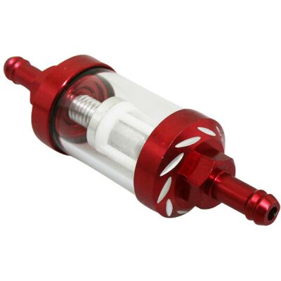 Filtre à essence Replay CYLINDRIQUE ALU DIAM 6mm TRANSPARENT - ROUGE - Publicité Filtre à essence Replay CYLINDRIQUE ALU DIAM 6mm TRANSPARENT - ROUGE - Publicité