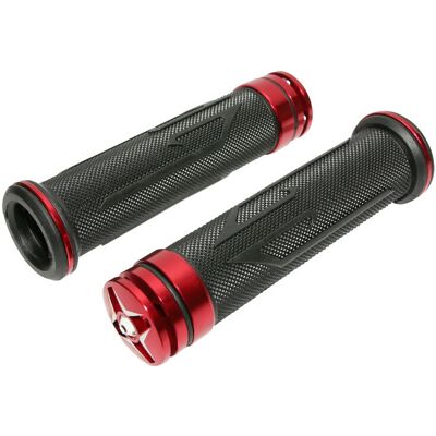 Poignées de guidon Replay SCOOT DIAMANT - ROUGE CLOSED END 135mm PAIRE - Publicité Poignées de guidon Replay SCOOT DIAMANT - ROUGE CLOSED END 135mm PAIRE - Publicité
