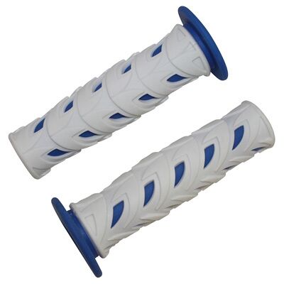 Poignées de guidon Replay SCOOTER - 50 A BOITE GRIFF BLEU - BLANC CLOSED END PAIRE - Publicité Poignées de guidon Replay SCOOTER - 50 A BOITE GRIFF BLEU - BLANC CLOSED END PAIRE - Publicité