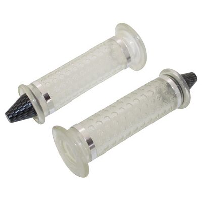 Poignées de guidon Replay SCOOTER - 50 A BOITE CONE TRANSPARENT - CARBONE CLOSED END PAIRE - Publicité Poignées de guidon Replay SCOOTER - 50 A BOITE CONE TRANSPARENT - CARBONE CLOSED END PAIRE - Publicité