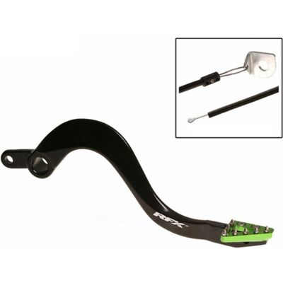 Pédale de frein RFX arrière Pro ST (Anodisé dur noir/vert) - Publicité Pédale de frein RFX arrière Pro ST (Anodisé dur noir/vert) - Publicité