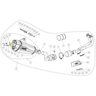 Support de silencieux Akrapovic 18602363 - Publicité Support de silencieux Akrapovic 18602363 - Publicité