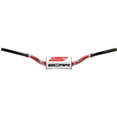 Guidon Scar O² COLOR Ø28,6 - Yamaha YZ/YZF - RED White - Publicité Guidon Scar O² COLOR Ø28,6 - Yamaha YZ/YZF - RED White - Publicité