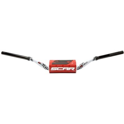 Guidon Scar O² COLOR Ø28,6 - McGrath/Short Style KTM - WHITE Red - Publicité Guidon Scar O² COLOR Ø28,6 - McGrath/Short Style KTM - WHITE Red - Publicité