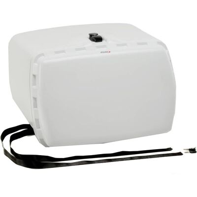 Top case Puig MAXI BOX UNIVERSEL (SANGLES ET SERRURE INCLUS) 90 LITRES Blanc - Publicité Top case Puig MAXI BOX UNIVERSEL (SANGLES ET SERRURE INCLUS) 90 LITRES Blanc - Publicité
