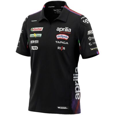 Polo Ixon PO1 APRILIA 26 REPLICA Noir/Violet - Publicité Polo Ixon PO1 APRILIA 26 REPLICA Noir/Violet - Publicité