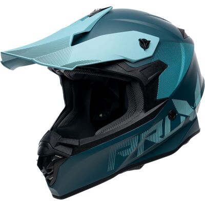 Casque cross DXR ARGESS ABYSS 2026 Bleu turquoise - Publicité Casque cross DXR ARGESS ABYSS 2026 Bleu turquoise - Publicité