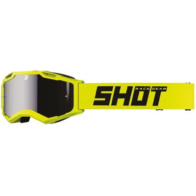 Masque cross Shot ROCKET ENFANT 2.0 - SOLID IRIDIUM Neon Yellow - Publicité Masque cross Shot ROCKET ENFANT 2.0 - SOLID IRIDIUM Neon Yellow - Publicité