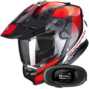 Scorpion ADF 9000 Air Trail Black Red + Kit bluetooth 5R Lite