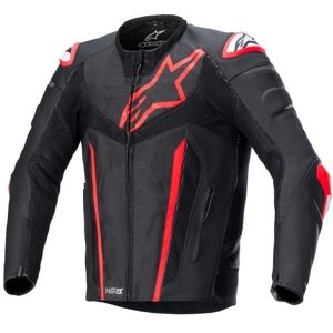 Alpinestars Fusion Leather Black Red Fluo