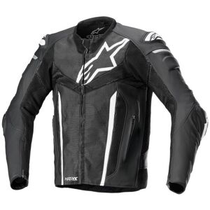 Alpinestars Fusion Leather Black White Metallic Grey