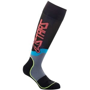 Alpinestars Mx Plus-2 Socks Black Yellow Fluo Coral