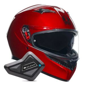 AGV K3 Mono Competition Red + Kit Bluetooth BT Mini