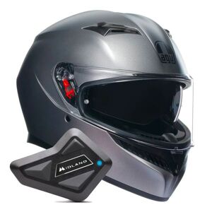 AGV K3 Mono Grey Matt + Kit Bluetooth BT Mini