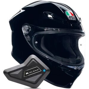 AGV K6 S Mono Black + Kit Bluetooth BT Mini