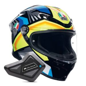 AGV K6 S Multi Joan Black Blue Yellow + Kit Bluetooth BT Mini