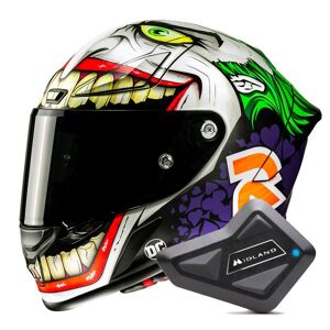 HJC RPHA1 Joker Dc Comics MC48SF + Kit Bluetooth BT Mini