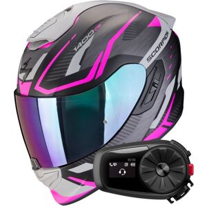 Scorpion Exo 1400 Evo II Air Accord Matt Black Pink+ Kit Bluetooth 5S