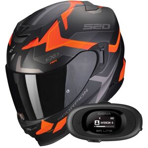 Scorpion Exo 520 Evo Air Elan Matt Black Orange + Kit bluetooth 5R Lite