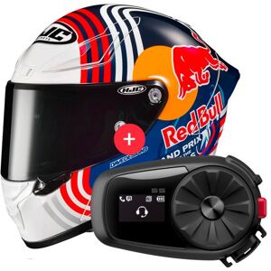 HJC RPHA1 Red Bull Austin GP MC21 + Kit Bluetooth 5S