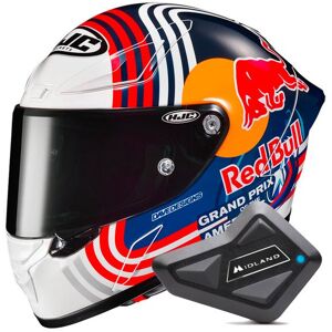 HJC RPHA1 Red Bull Austin GP MC21 + Kit Bluetooth BT Mini