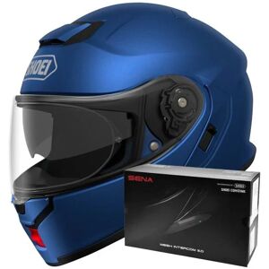 Shoei Neotec 3 Matt Blue Metal + Intercom Sena SRL-03