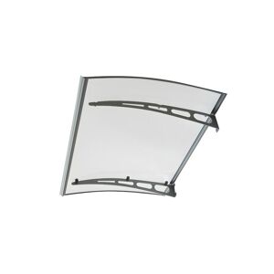 Vente-unique Auvent de porte en aluminium 150 x 90 cm courbé NEONA