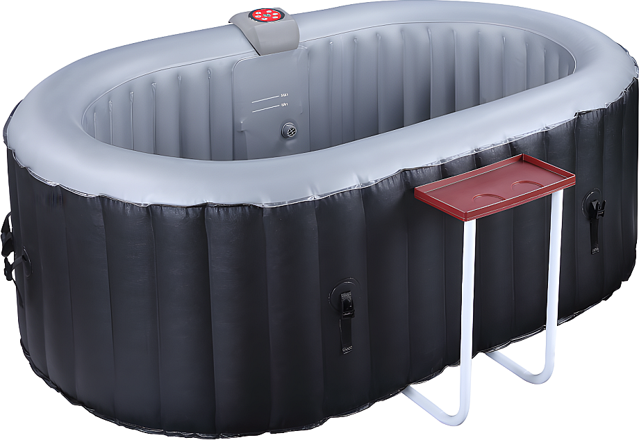 Vente-unique SPA gonflable ovale B-LUCKY 2 personnes - L190 x P120 x H65cm - 90 buses d'air - Noir Vente-unique SPA gonflable ovale B-LUCKY 2 personnes - L190 x P120 x H65cm - 90 buses d'air - Noir