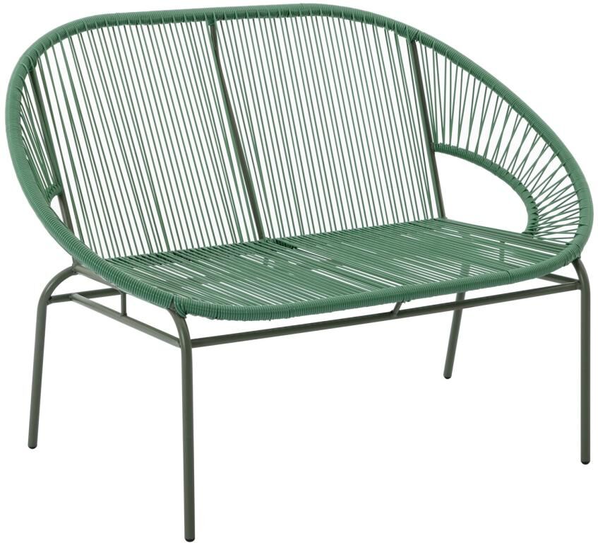 Banc de jardin en fils de résine tressés - Kaki - ALIOS III de MYLIA