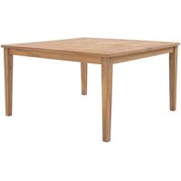 Table à manger de jardin carrée en teck L.140 cm – Naturel clair – ALLENDE de MYLIA