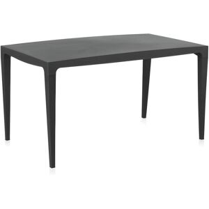 MYLIA Table à manger de jardin L.140 cm - Polypropylène - Anthracite - SOROCA