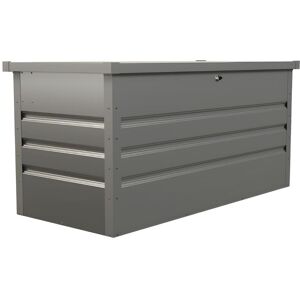 Vente-unique Coffre de rangement de jardin en acier galvanisé gris - 400L - TOMASO