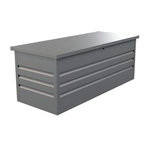 Vente-unique Coffre de rangement de jardin en acier galvanisé gris - 582L - TOMASO