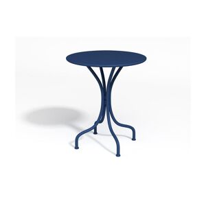 MYLIA Table ronde de jardin D.60 cm en métal - Bleu nuit - MIRMANDE de MYLIA