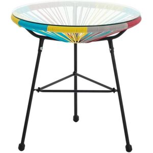 MYLIA Table de jardin en fils de résine tressés - Multicolore - ALIOS III de MYLIA