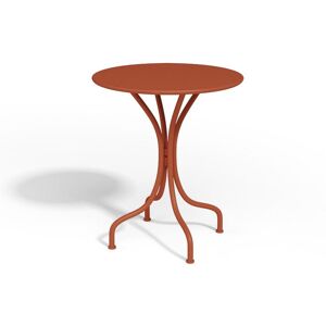 MYLIA Table ronde de jardin D.60cm en métal - Terracotta - MIRMANDE de MYLIA