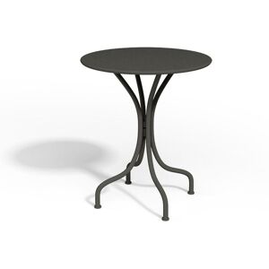 MYLIA Table ronde de jardin D.60cm en métal - Gris foncé - MIRMANDE de MYLIA