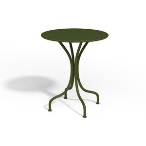 MYLIA Table ronde de jardin D.60cm en métal - Kaki - MIRMANDE de MYLIA