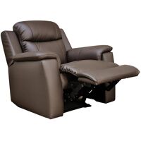 Vente-unique Fauteuil relax EVASION en cuir – Marron