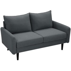 Vente-unique Canapé 2 places en tissu HALIA - Gris