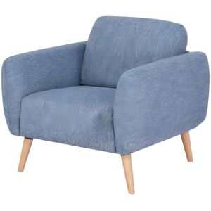 Vente-unique Fauteuil en tissu MAGELAN - Bleu clair