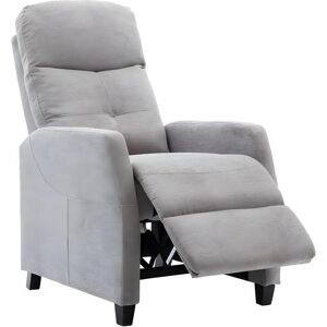 Vente-unique Fauteuil relax en tissu FEREOLE - Gris clair