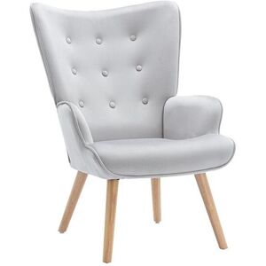 Vente-unique Fauteuil en velours gris VATELY