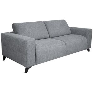 Dunlopillo Canapé 3 places convertible express en tissu MONTASI - Gris - Couchage 140 cm - Matelas 14 cm avec mémoire de forme