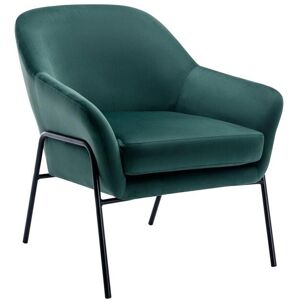 Vente-unique Fauteuil en velours vert sapin CERITA