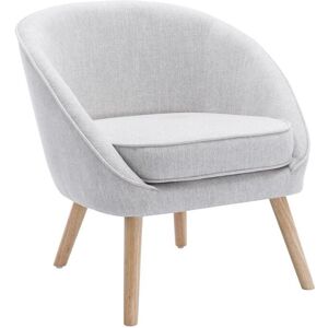 Vente-unique Fauteuil en tissu gris clair LINDALE