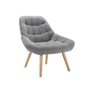 Vente-unique Fauteuil en tissu gris LUOSTO