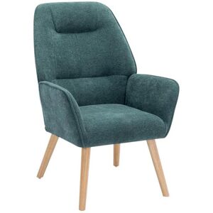 Vente-unique Fauteuil en tissu bleu canard OSIMO