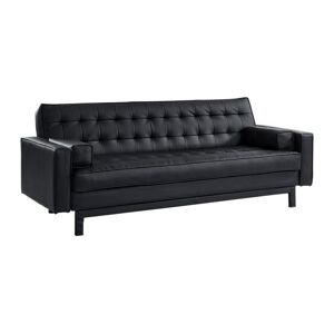 Vente-unique Canape convertible clic-clac en simili ELEANOR - Noir