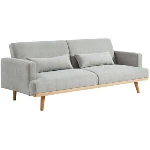 Vente-unique Canape 3 places convertible clic-clac en tissu ESME - Gris clair